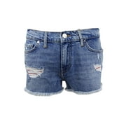 Tommy Hilfiger Women's Ripped Denim Shorts (31, Blue)